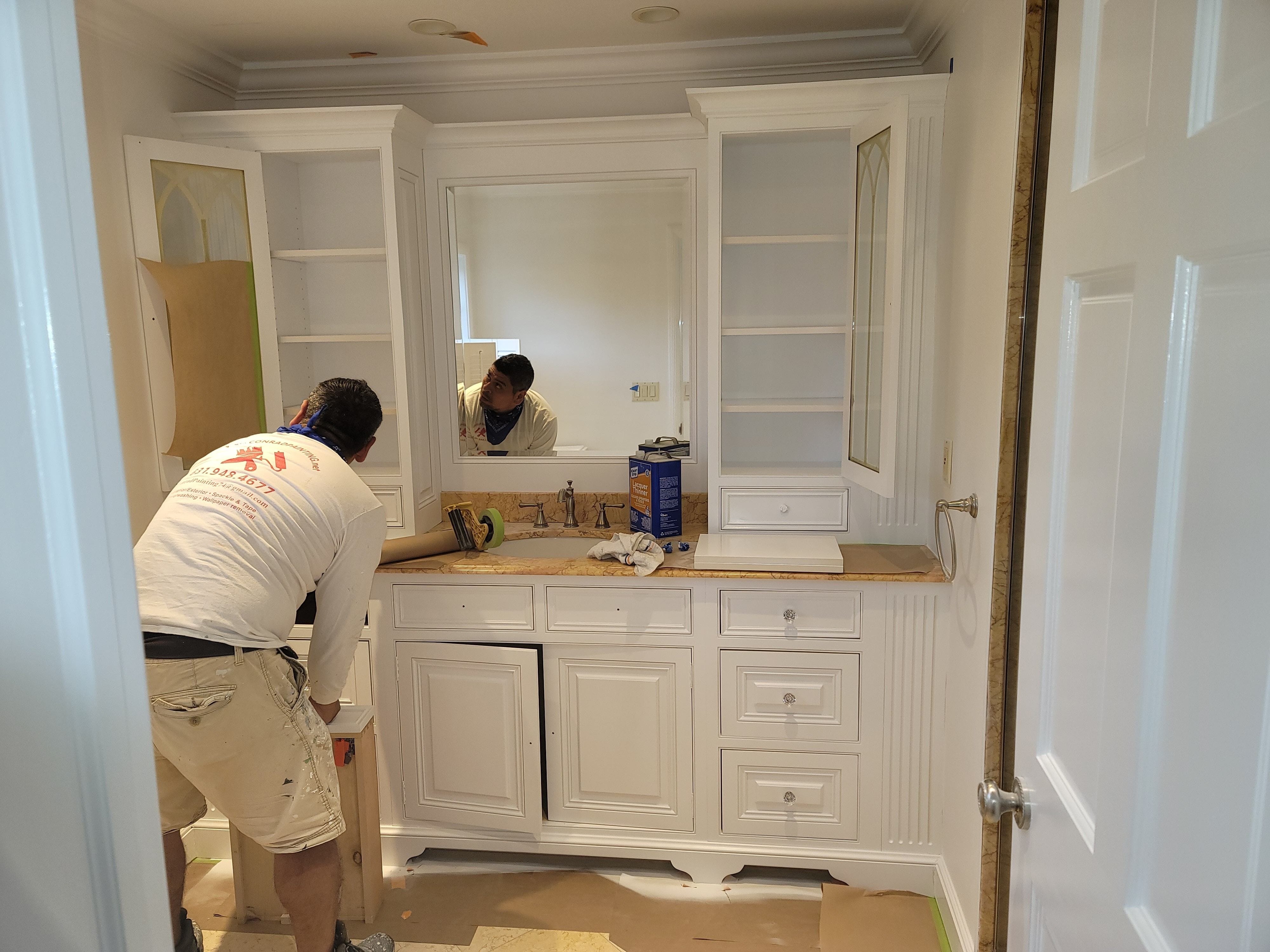 Painter Working Interior of the House